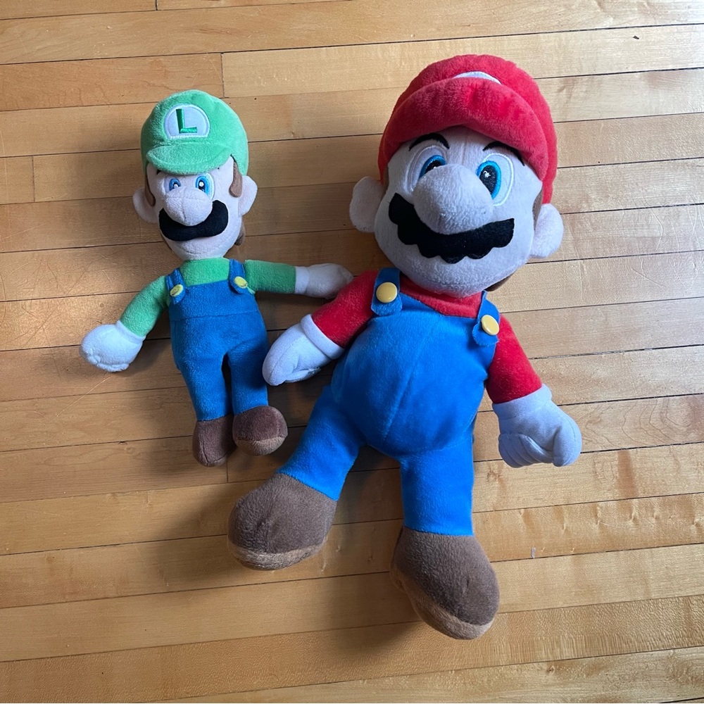 Mario and Luigi stuffies